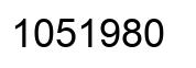 Number 1051980 black image