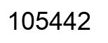 Number 105442 black image