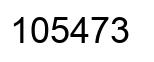 Number 105473 black image
