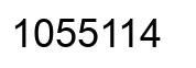 Number 1055114 black image