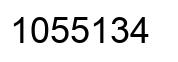 Number 1055134 black image
