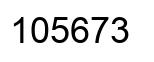 Number 105673 black image
