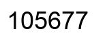 Number 105677 black image