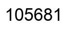 Number 105681 black image