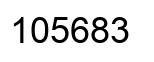 Number 105683 black image