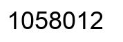 Number 1058012 black image
