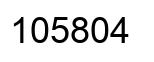 Number 105804 black image