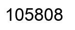 Number 105808 black image