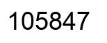 Number 105847 black image