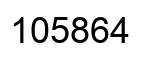 Number 105864 black image