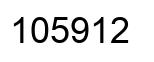 Number 105912 black image