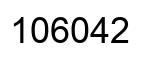 Number 106042 black image