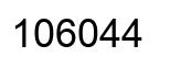 Number 106044 black image