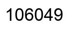 Number 106049 black image