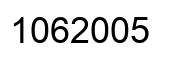 Number 1062005 black image