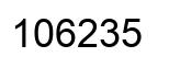 Number 106235 black image