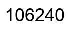 Number 106240 black image