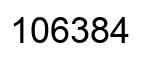 Number 106384 black image