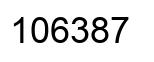 Number 106387 black image