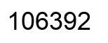Number 106392 black image