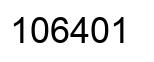 Number 106401 black image