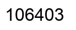 Number 106403 black image