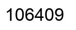 Number 106409 black image