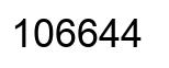 Number 106644 black image