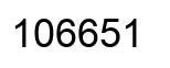 Number 106651 black image