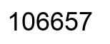 Number 106657 black image