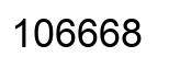 Number 106668 black image