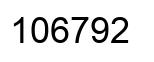 Number 106792 black image