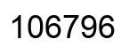 Number 106796 black image