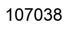 Number 107038 black image