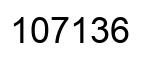 Number 107136 black image