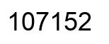 Number 107152 black image