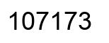 Number 107173 black image
