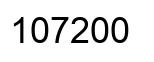 Number 107200 black image