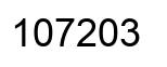 Number 107203 black image