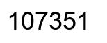 Number 107351 black image