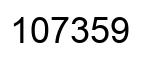 Number 107359 black image