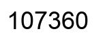Number 107360 black image