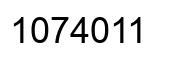 Number 1074011 black image