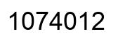 Number 1074012 black image