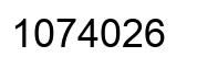 Number 1074026 black image
