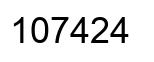 Number 107424 black image