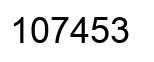 Number 107453 black image