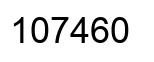 Number 107460 black image