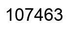 Number 107463 black image