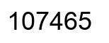 Number 107465 black image